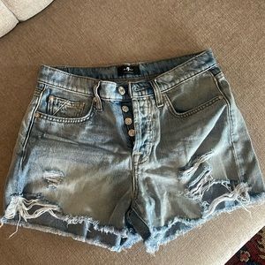 7 for all of man kind denim shorts